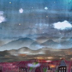 White clouds above the city