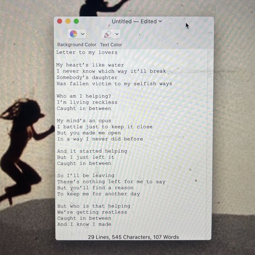 a letter to my lovers (demo)