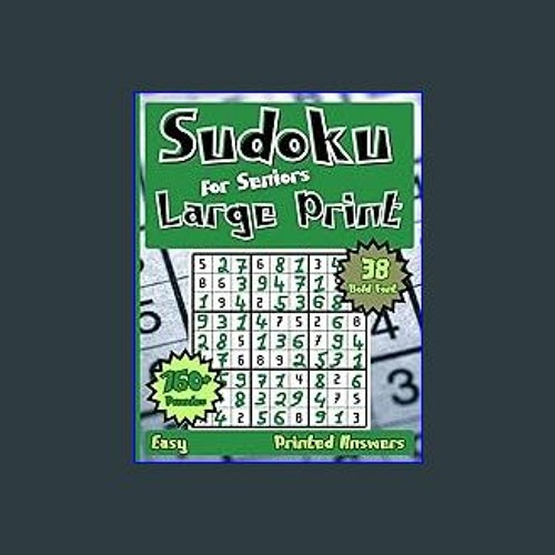 Sudoku Large Print With Solutions, Puzzles for Adults and Seniors, Big Book