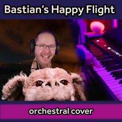 Bastian's Happy Flight from The NeverEnding Story. COVER.