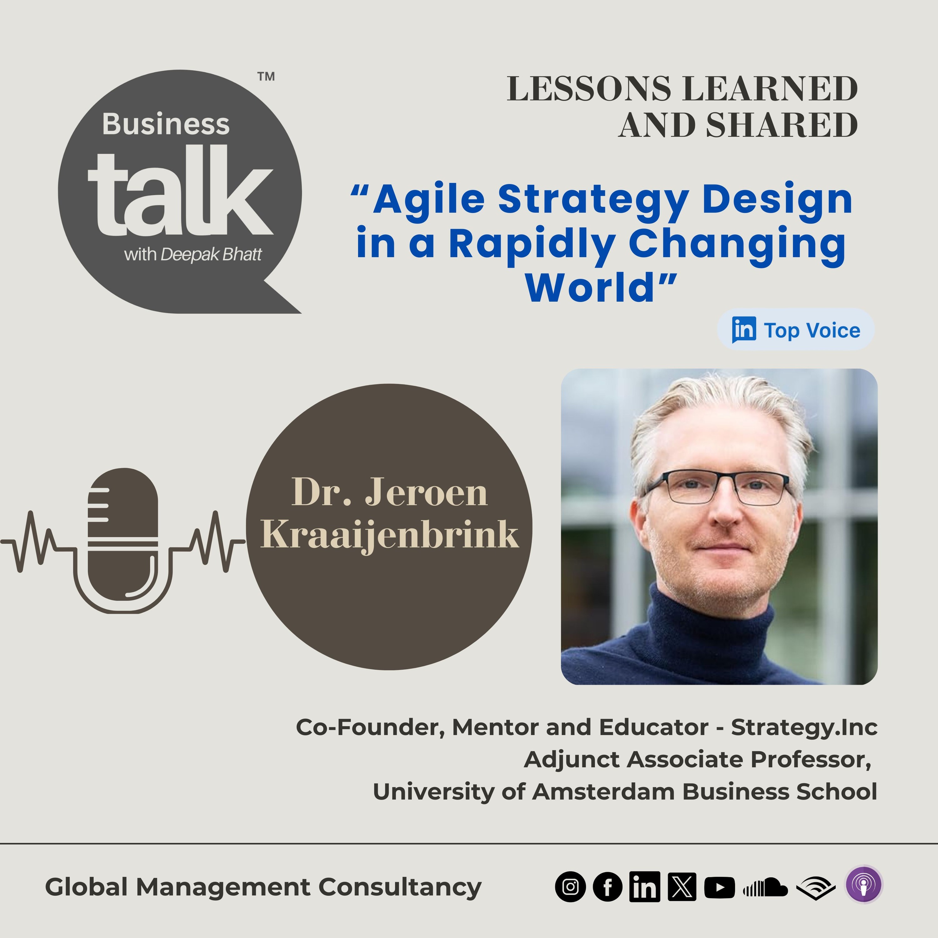 Dr. Jeroen Kraaijenbrink Explores “Agile Strategy Design in a Rapidly Changing World” episode artwork