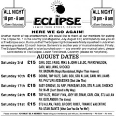 Mickey Finn - Live @ The Eclipse '3' - 24th August 1991 - Side A