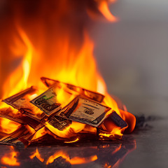 Burning money