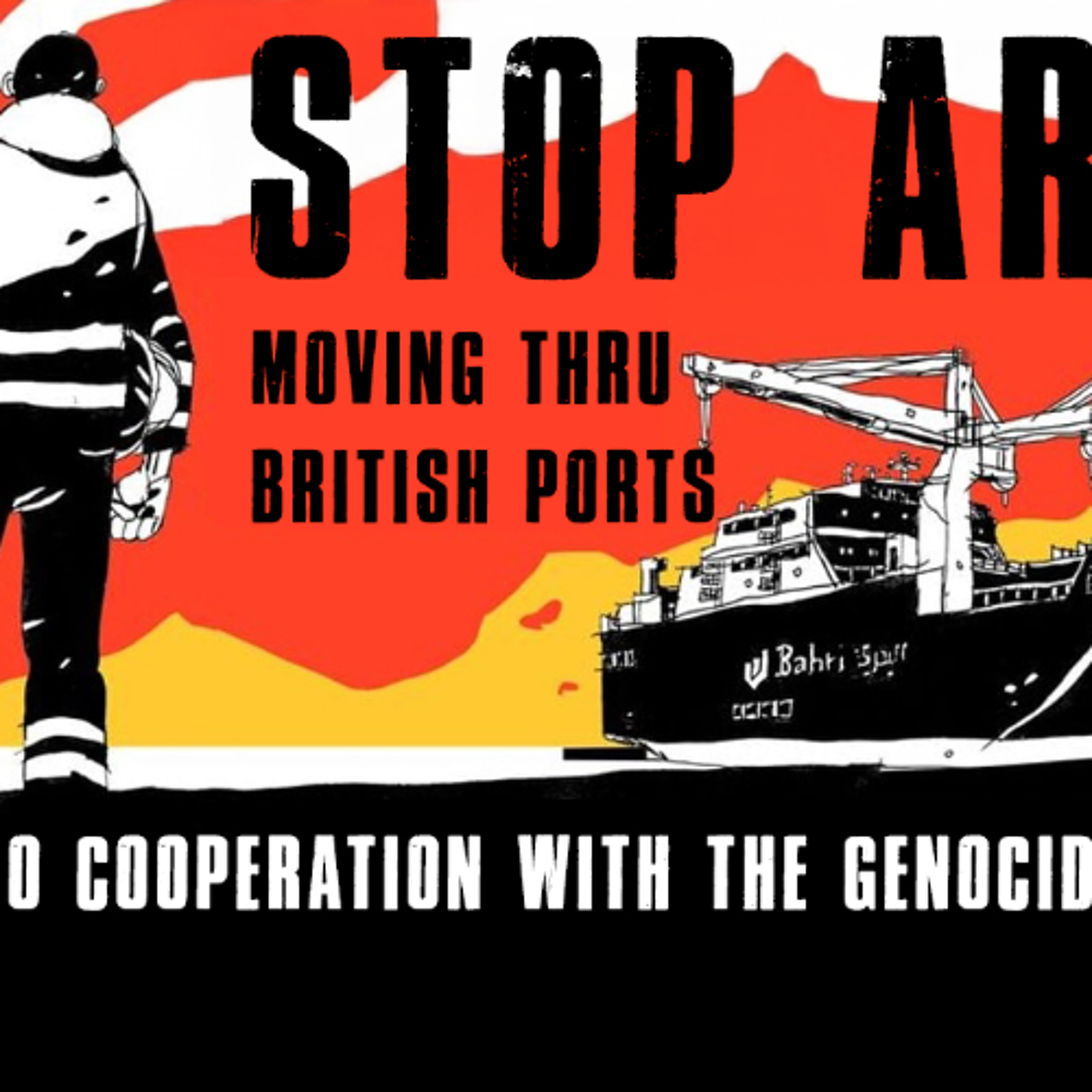 Stop moving arms through Brtish ports