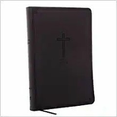 NKJV, Value Thinline Bible, Large Print, Leathersoft, Charcoal, Red Letter Edition, Comfort Print: H