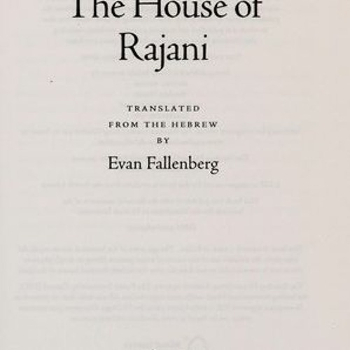 Read/Download The house of Rajani BY : Alon Hilu