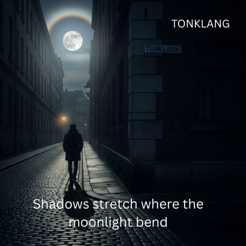 Shadows stretch where the moonlight bend