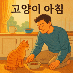 고양이 아침