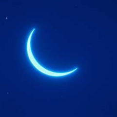 Neon Moon Turns Blue