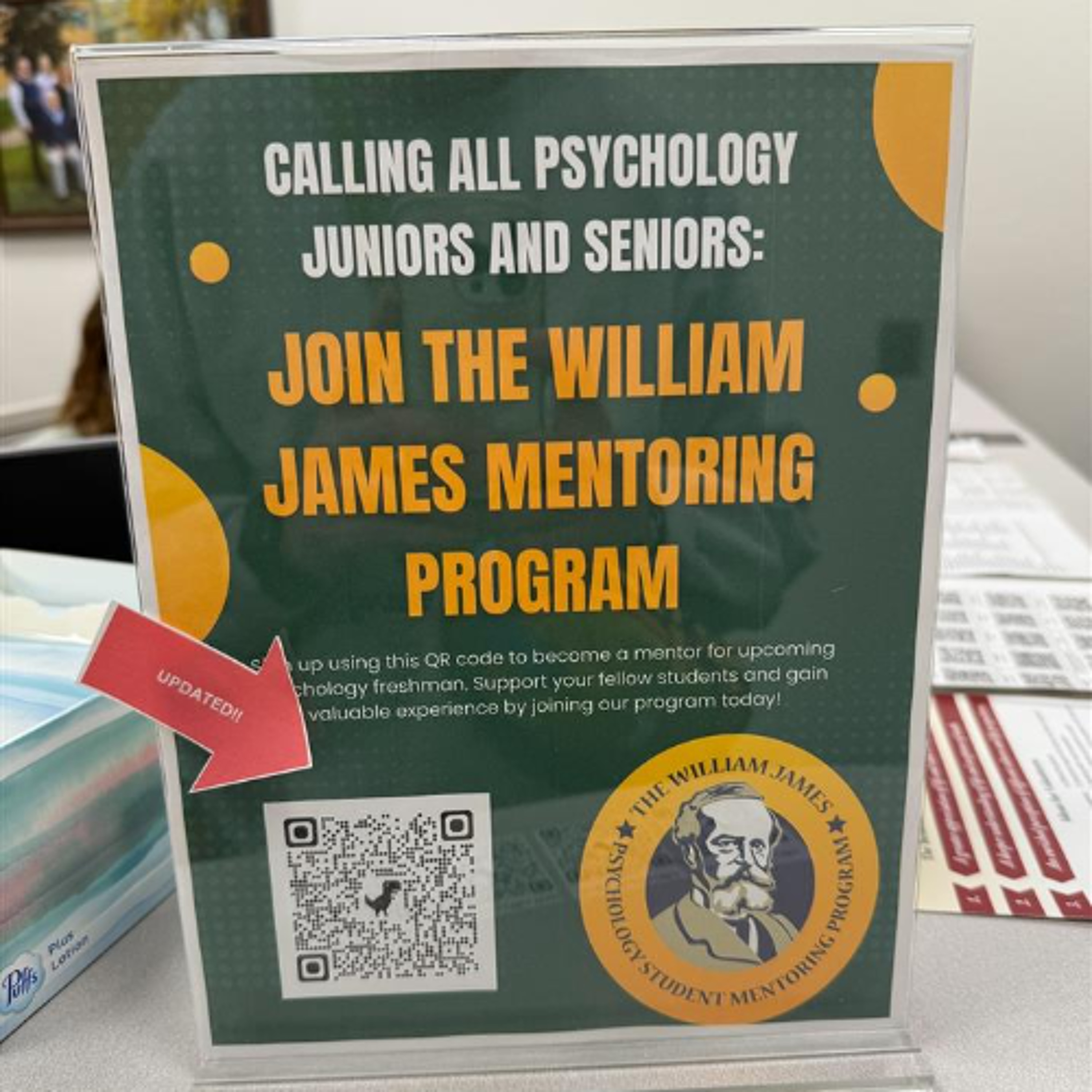 The William James Mentorship allows students to help the next batch of freshman episode artwork