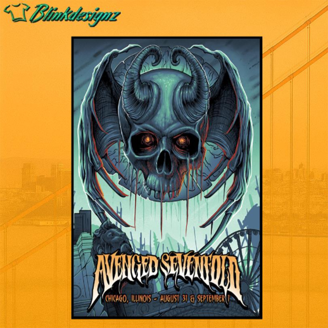 【ALAN FORBAS】Avenged Sevenfold ポスター Alan Forbes Avenged Sevenfold Concert Poster 2003 11x17 in