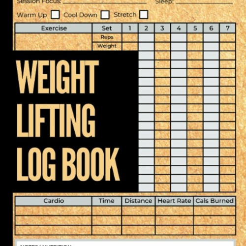Fitness Journal Workout Planner Notepad For Women & Men Weight