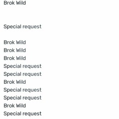 Special Request