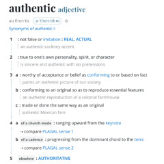 authentic