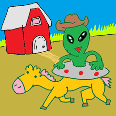 Alien Barnyard HorseRace