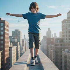 the boy on the monorail track