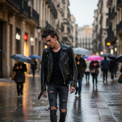 Barcelona in the Rain