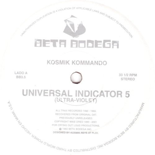 kosmik kommando - universal indicator [ultra-violet] - Untitled) A2