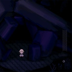 Yume 2kki - Butterfly Stairs [Wintry Cliffs]