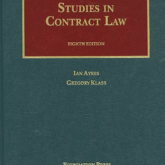 Get EBOOK 🖊️ Studies in Contract Law (University Casebook Series) by  Ian Ayres &  G