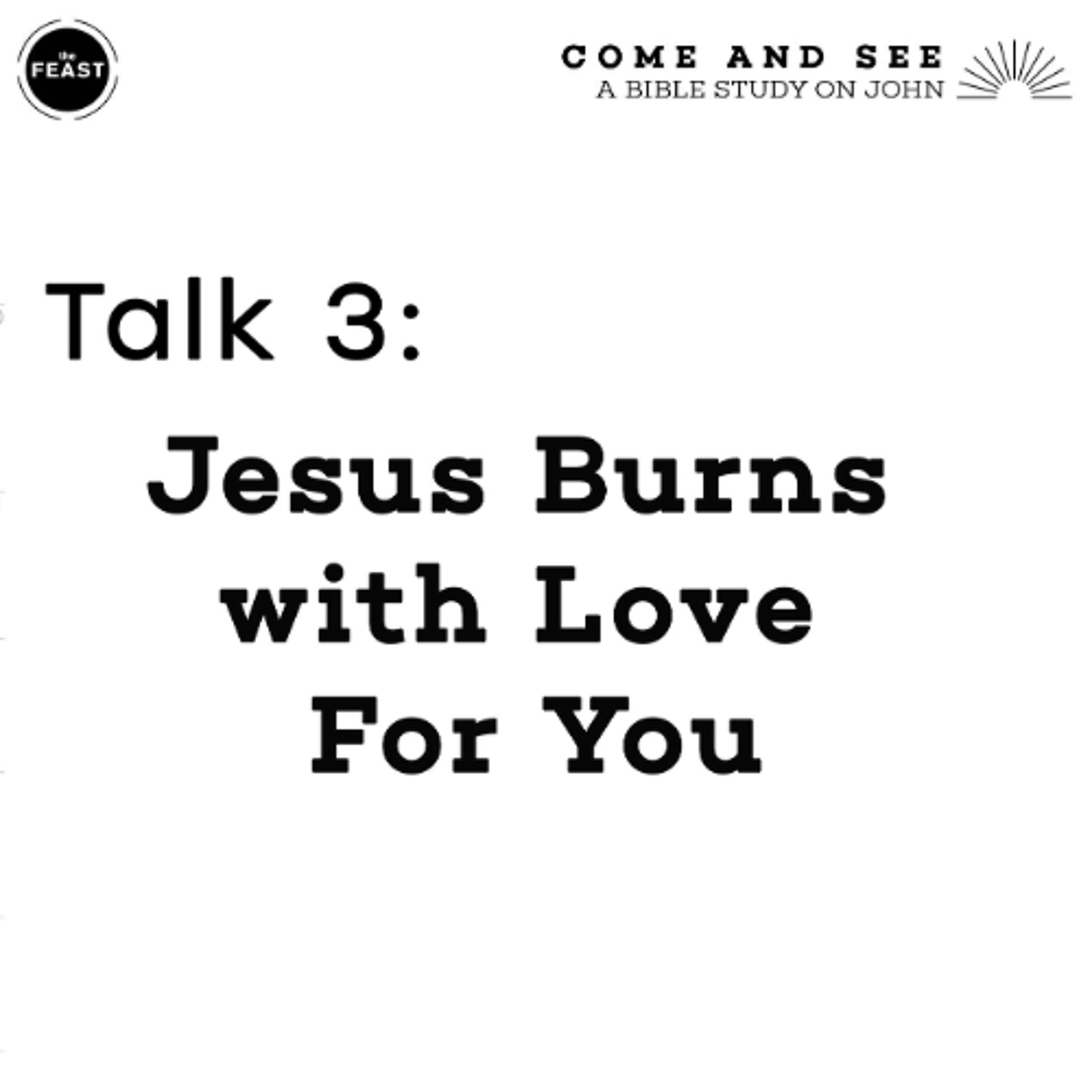 Feast Series: Come and See | Talk 3: Jesus Burns With Love For You