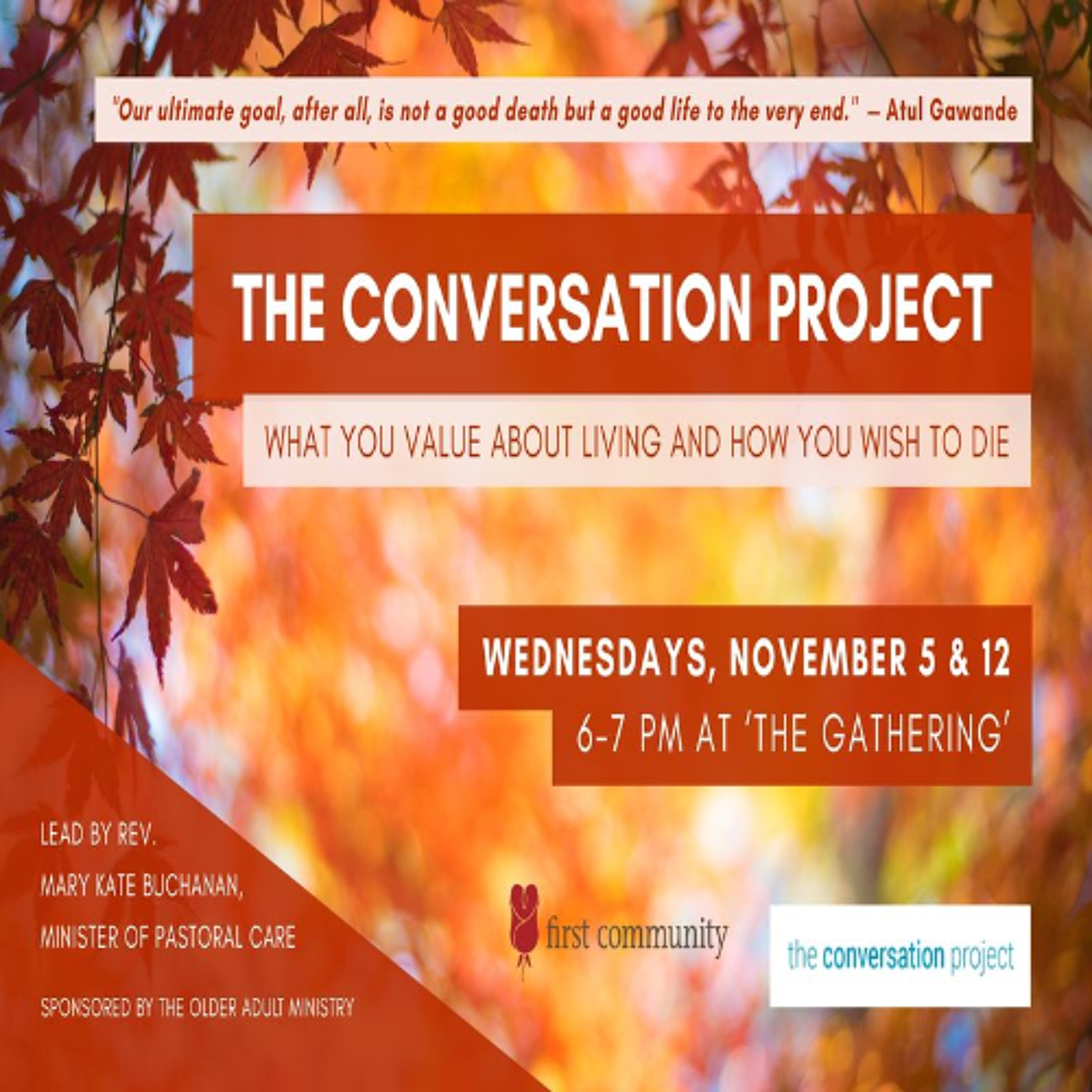 11.05.25 Gathering - The Conversation Project Pt1 episode artwork