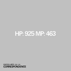 HP: 925 MP: 463 ~ Correspondence Nº 58