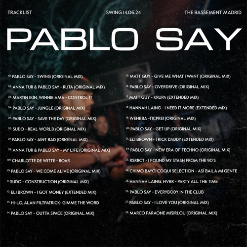 Stream Pablo Say Listen To Pablo Say Sets 2024 Playlist Online For