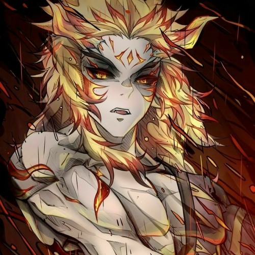 Este seria o visual do Rengoku de Demon Slayer se ele fosse um Oni