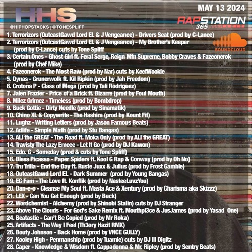 Hip Hop Stacks with Tone Spliff - 05/13/24