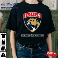 Men's Florida Panthers Fanatics Branded Red 2024 Stanley Cup Playoffs Shirt