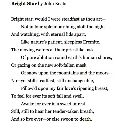438 Bright Star by John Keats