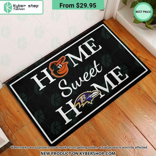 Stream Baltimore Ravens Baltimore Orioles Home Sweet Home Doormat