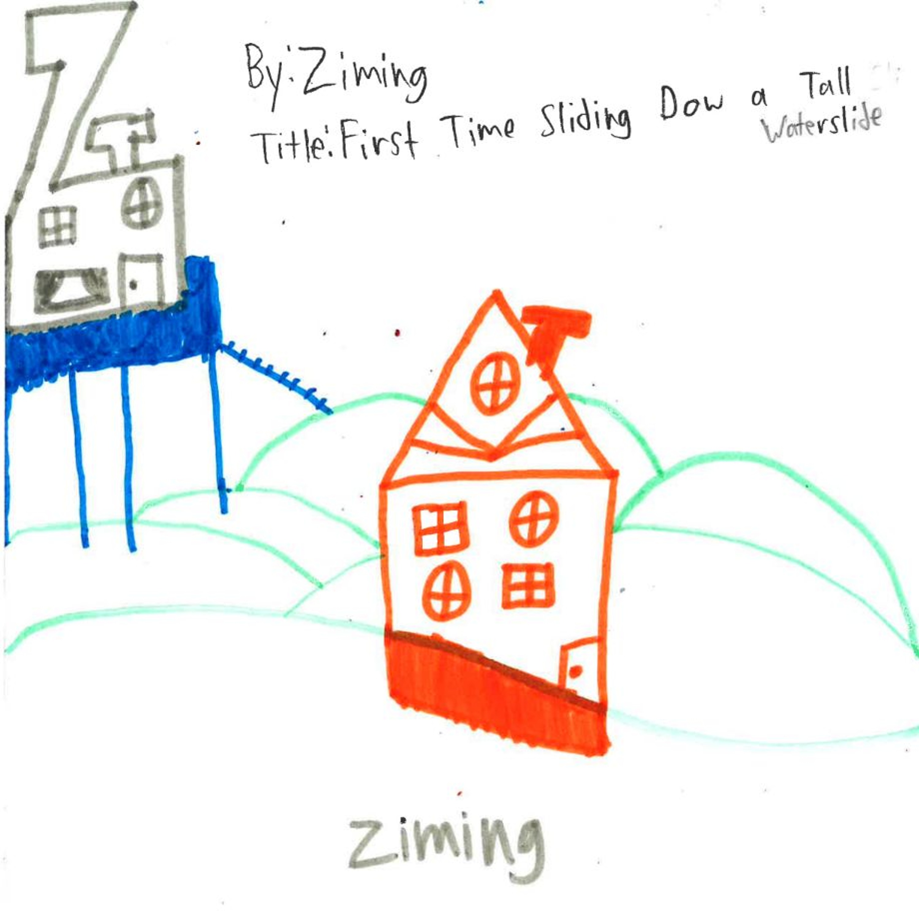 First Time Going Down a Tall Waterslide by Ziming episode artwork