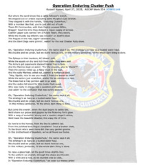 Operation Enduring Cluster Fuck