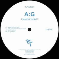 TUNEZ004 - A:G - Where Did You Go? EP