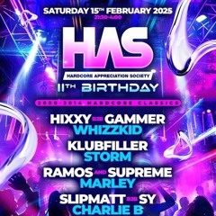 Slipmatt B2B Vibes & MC Charlie B & MC Livelee @ HAS - 11th Birthday (15/02/2025)