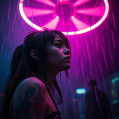 Champagne- Beneath the neon Skies