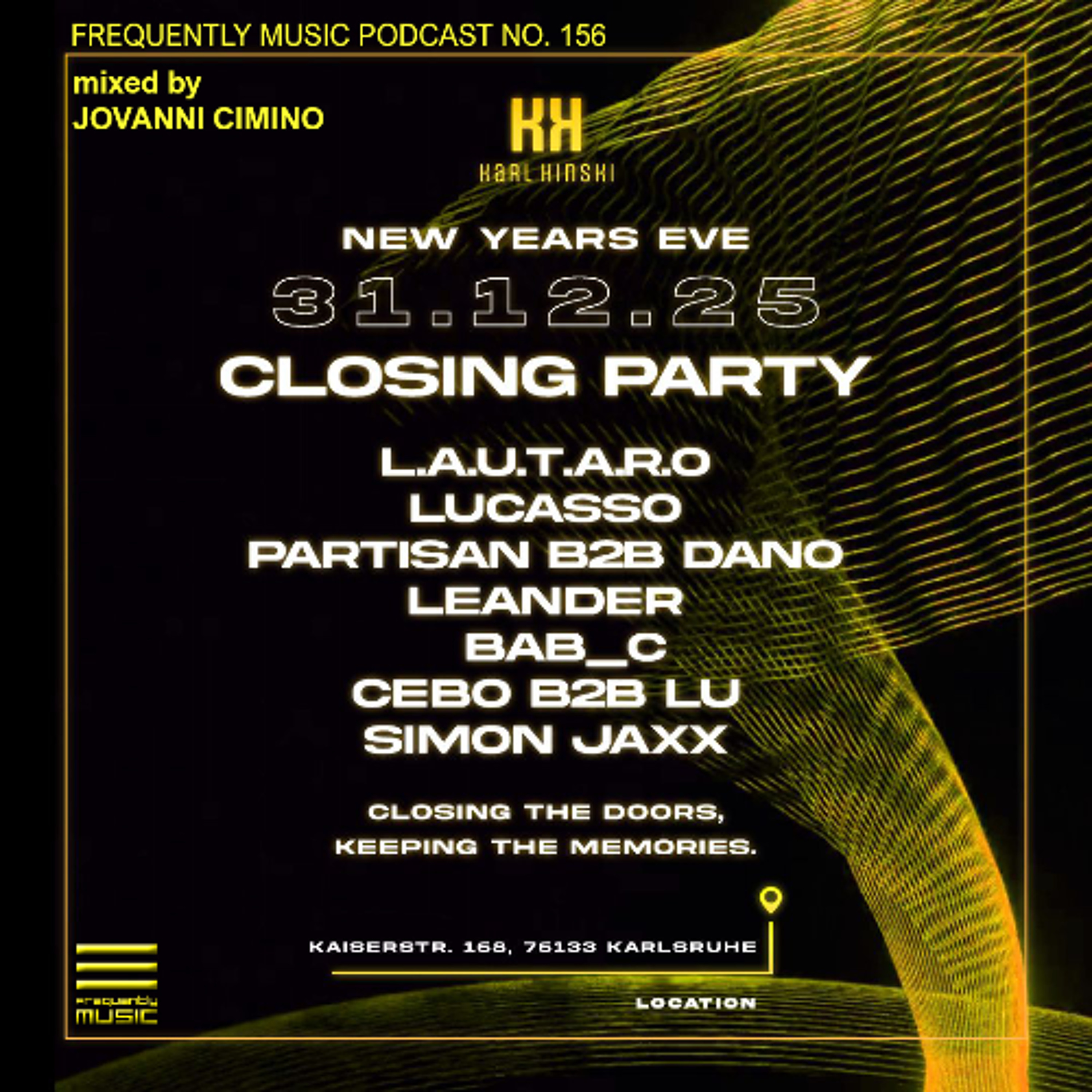 Frequently Music Podcast no 156 whit Jovanni Cimino episode artwork