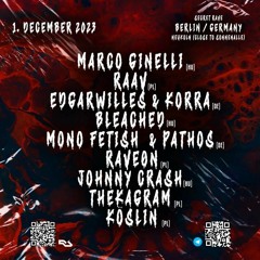 Johnny Crash HardTechno LIVE Sett 172Bpm  BERLIN (germany)2023.12.01