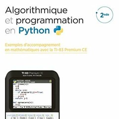 ( CxR ) Algorithmique et programmation en Python: Exemples d'accompagnement en mathématiques avec l