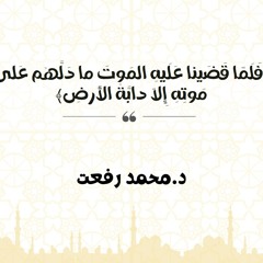 فَلَمّا قَضَينا عَلَيهِ المَوتَ ما دَلَّهُم عَلى مَوتِهِ إِلّا دابَّةُ الأَرضِ | د.  محمد رفعت