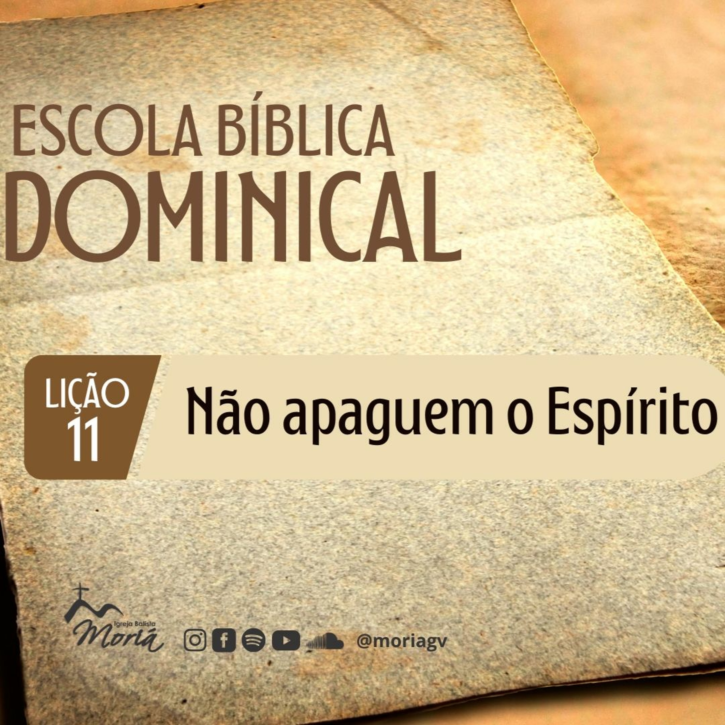 Não apaguem o Espírito - Pra. Jacqueline  - Escola Bíblica Dominical [01.10.2023] episode artwork