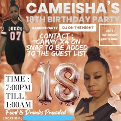 DEEJAY J3 X DEEJAY TY PRESENTS - CAMEISHA'S 18TH BIRTHDAY PARTY LIVE AUDIO MIX!!