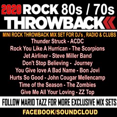 ROCK THROWBACK 80s 70s HIT MIX 2020 MARIO TAZZ