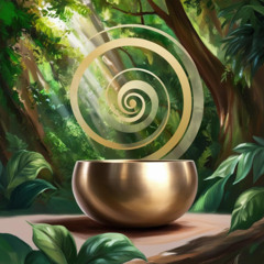 Forest Soundscape with bowl & theta binural beats