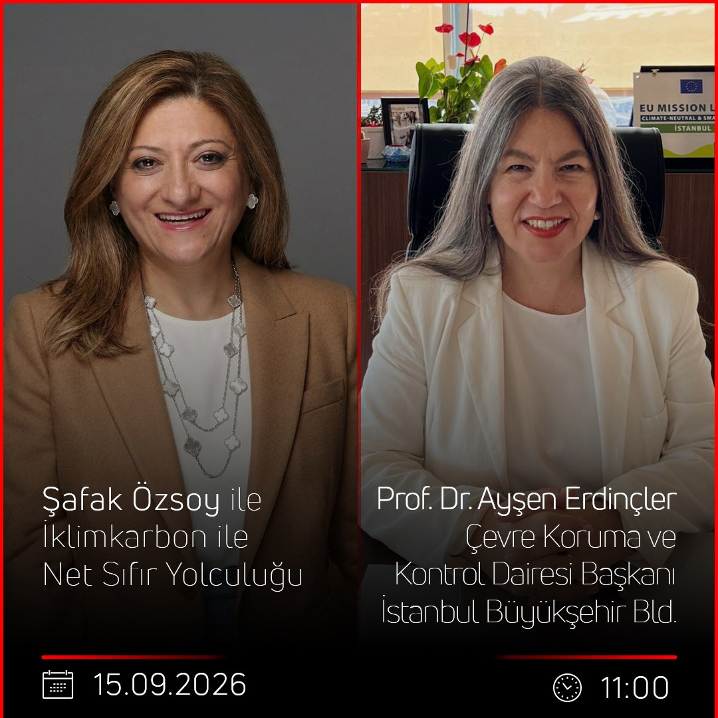 Prof. Dr. Ayşen Erdinçler – Şafak Özsoy ile İklimkarbon ile Net Sıfır Yolculuğu