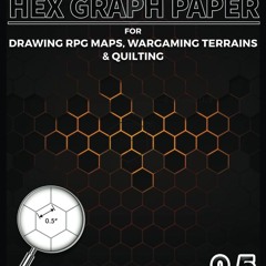 ✔PDF⚡️ 1/2' Large Hexagonal Graph Paper Notebook: 0.5 Inches Hex Grid Edge to Edge