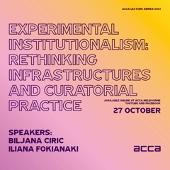 Experimental Institutionalism: Rethinking infrastructures and curatorial practice