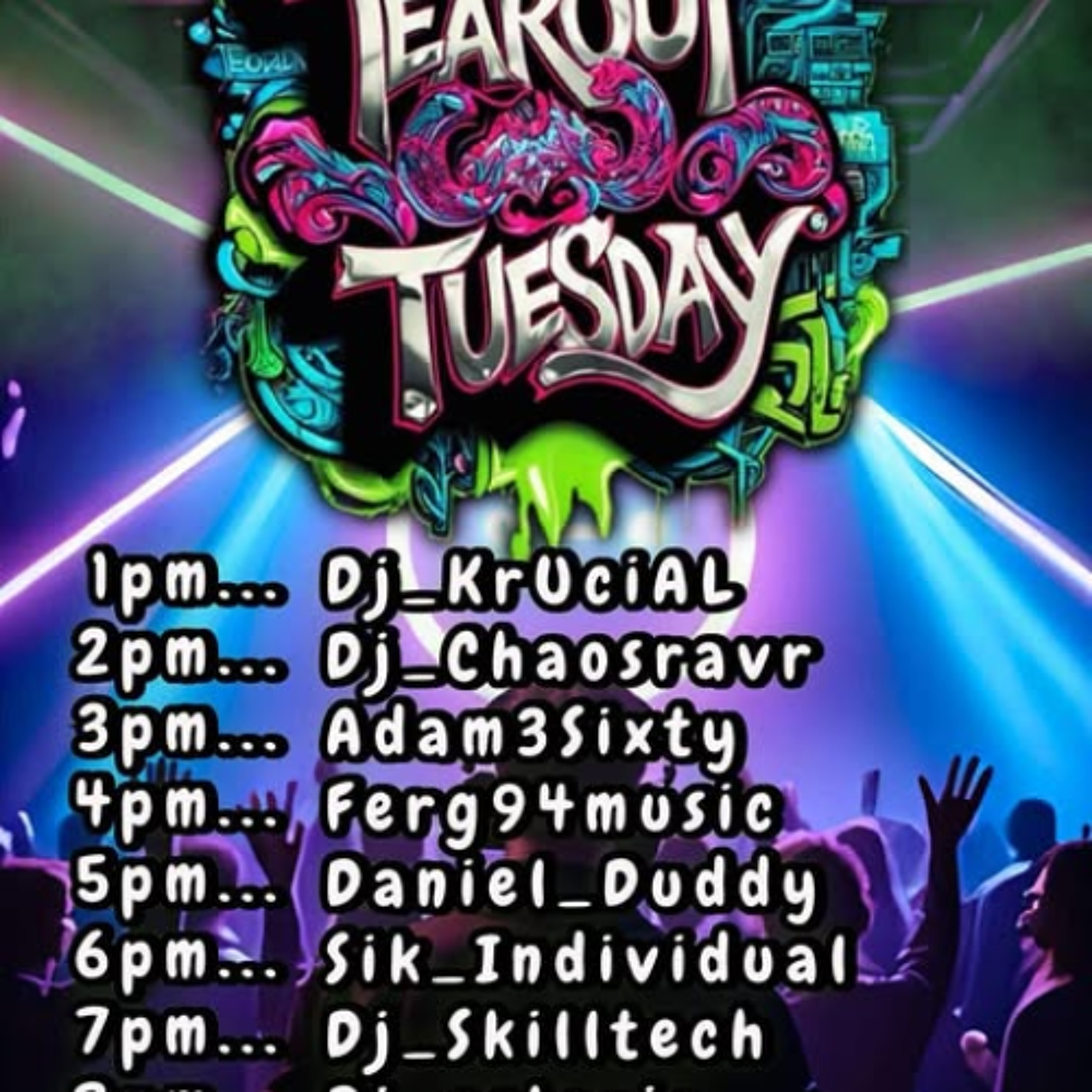 Tearout tuesdays 22.07.25 old vs new happy hardcore episode artwork